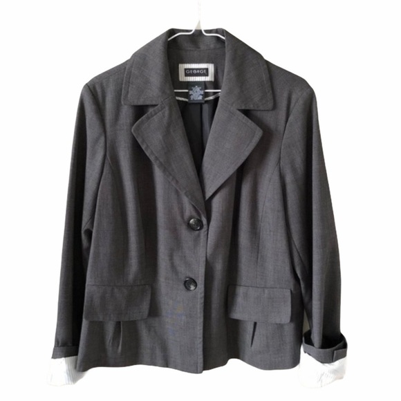 WOMEN’S Plus Size Grey Lined Blazer Size 16 - Picture 1 of 2